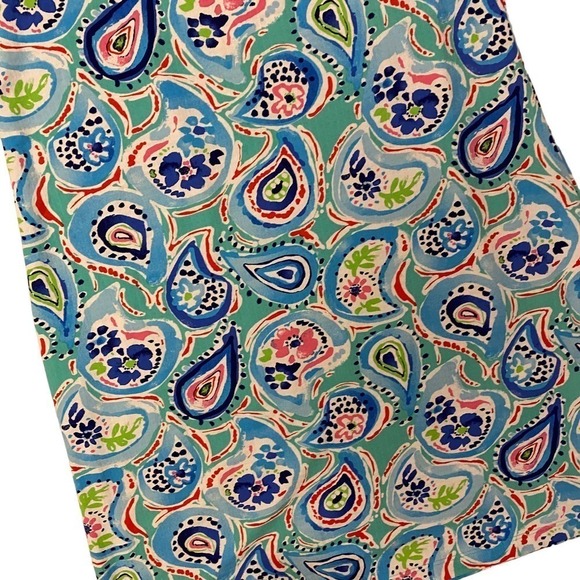 IBKUL Paisley Sarah Seafoam Blue Sleeveless Performance Dress Golf Swim Beach S - Picture 4 of 10